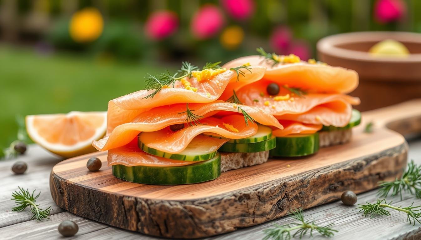 Cucumber & Smoked Salmon Sandwich