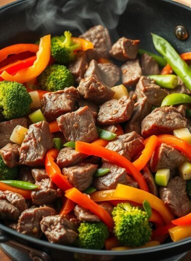 Easy Beef & Veggie Stir Fry with Peppers