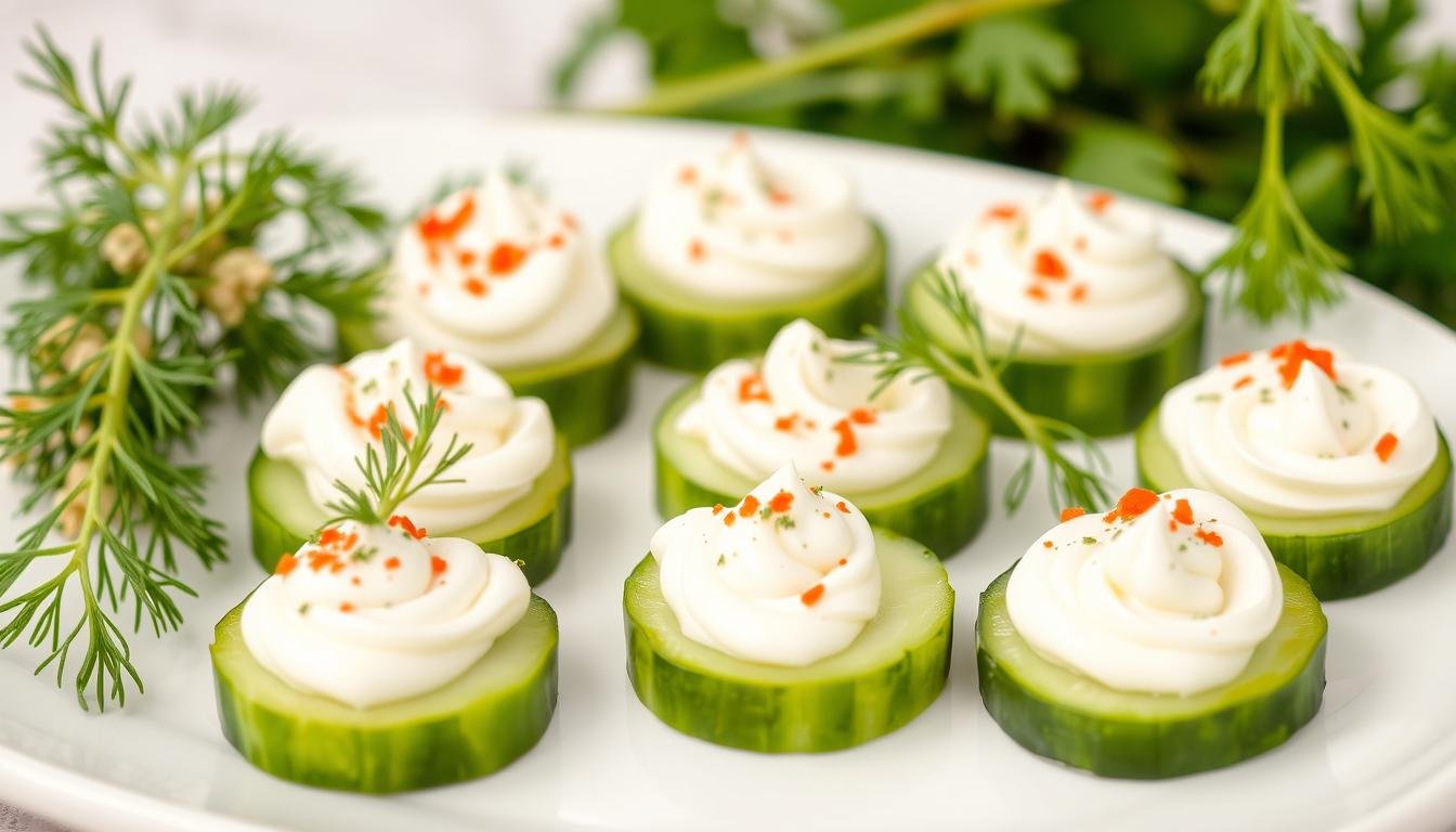 Fresh Cucumber & Cream Cheese Bites