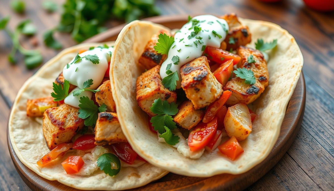 Greek Chicken Tzatziki Tacos