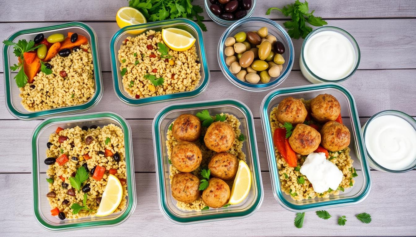 Greek Turkey Meatball Meal Prep