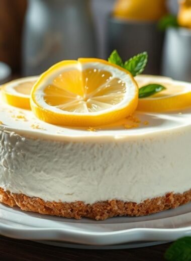 Greek Yogurt Lemon Cheesecake