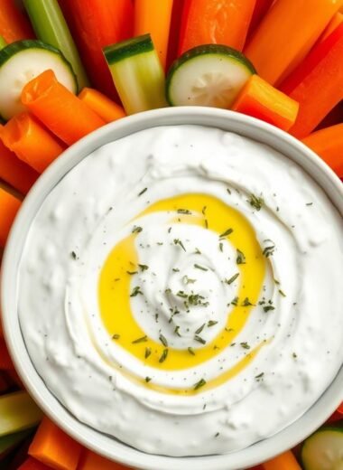 Greek Yogurt Ranch Dip with Veggies