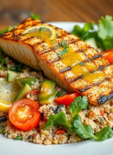Grilled Salmon & Quinoa Salad