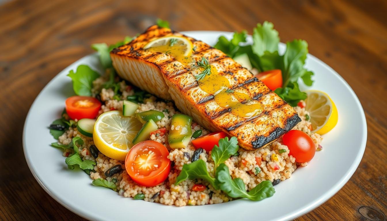 Grilled Salmon & Quinoa Salad