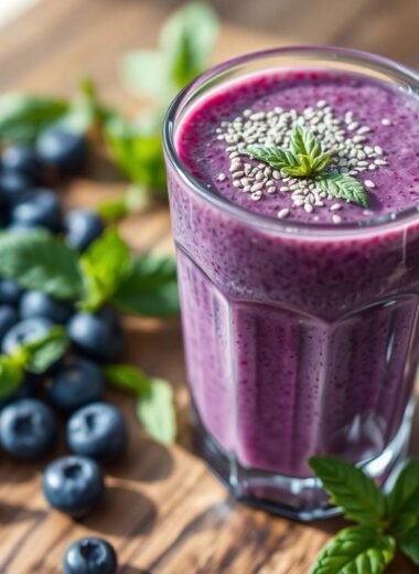 Healthy Blueberry & Chia Smoothie
