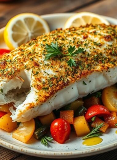 Herb-Crusted Baked Cod