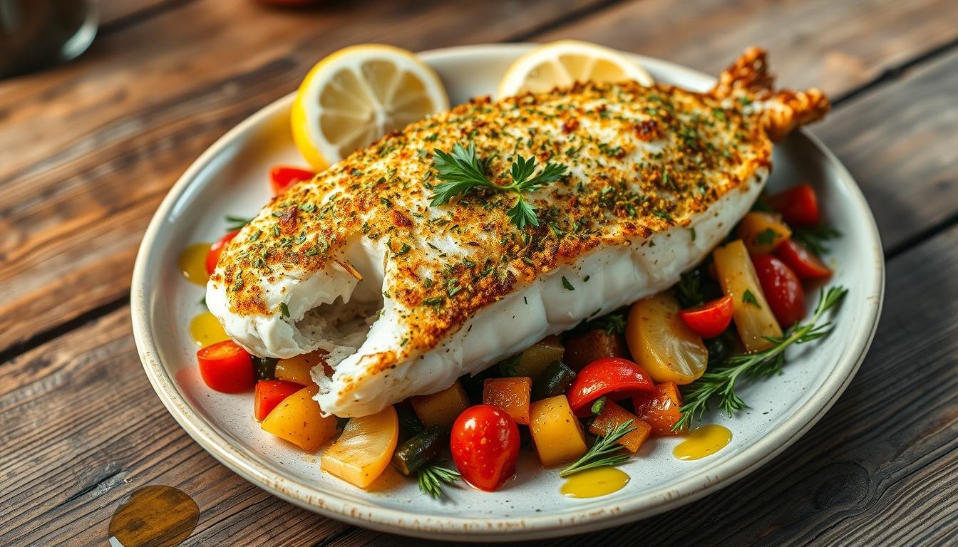 Herb-Crusted Baked Cod