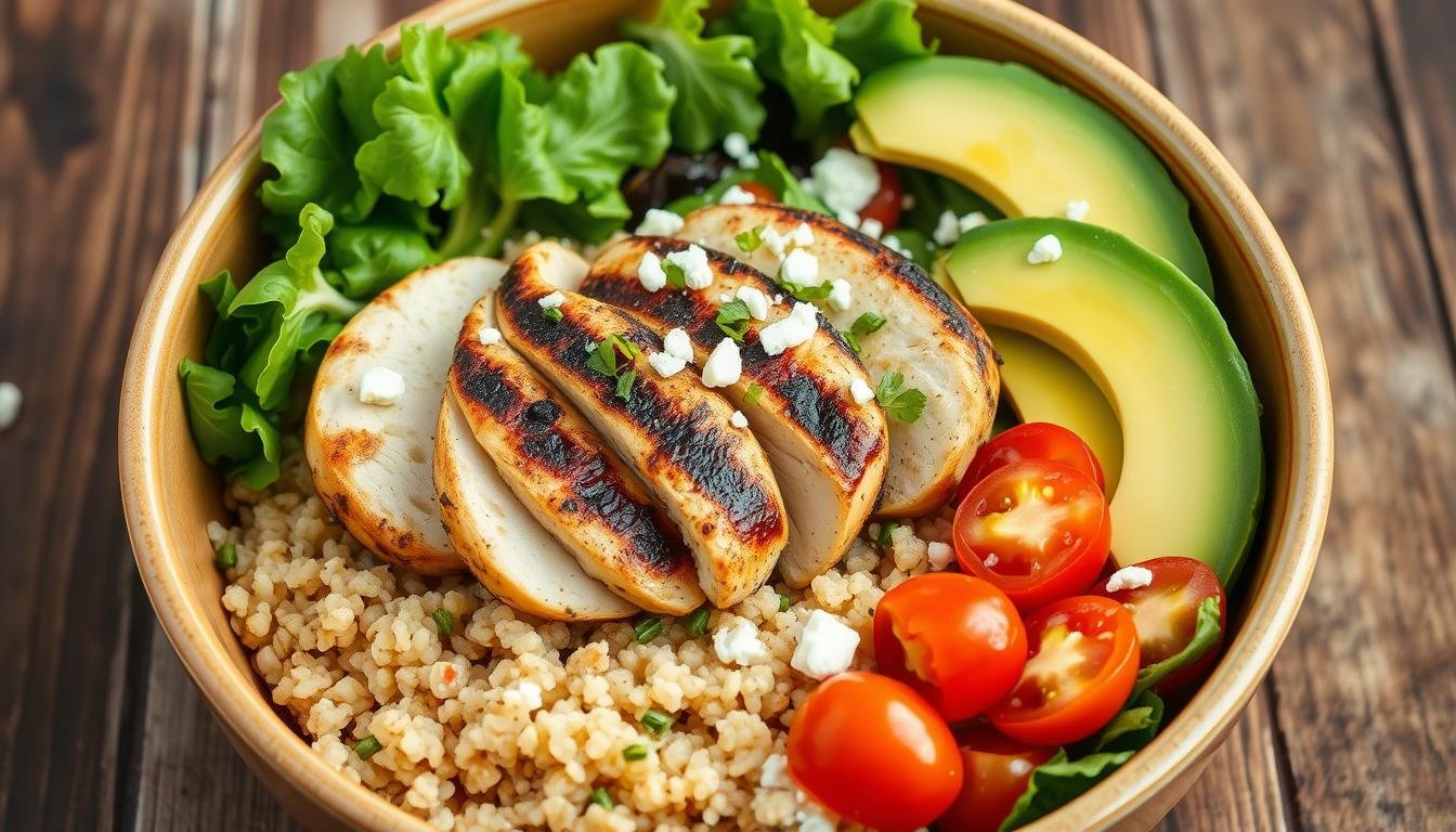High-Protein Avocado Chicken Bowl
