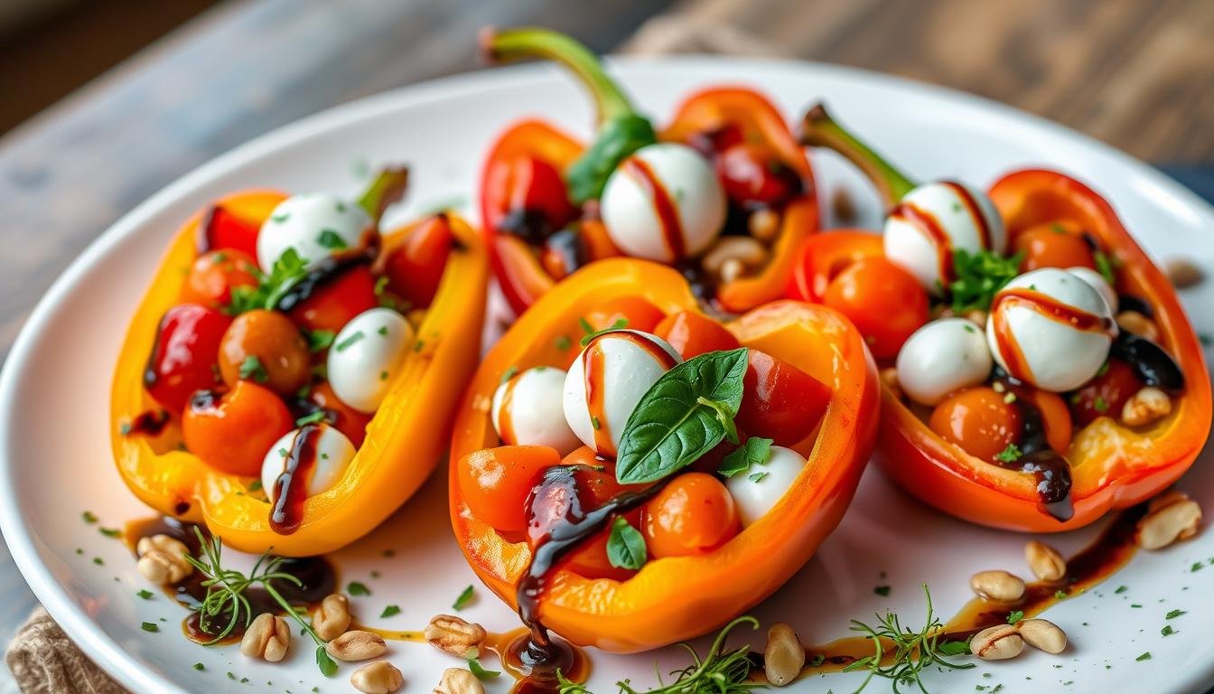 High-Protein Caprese Stuffed Peppers