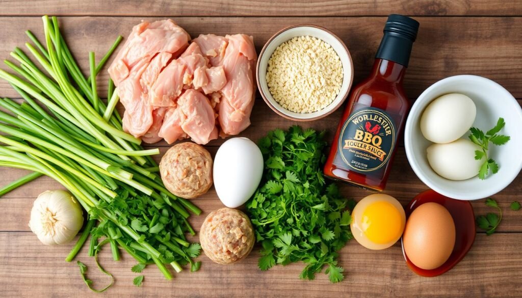 Ingredients for BBQ Chicken Meatballs