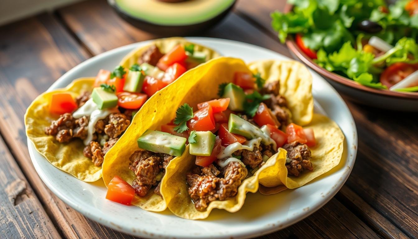 Low-Carb Beef & Cheese Tacos