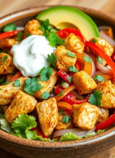 Low-Carb Chicken Fajita Bowl