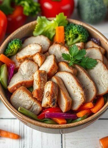 Low-Fat Pork & Veggie Bowl