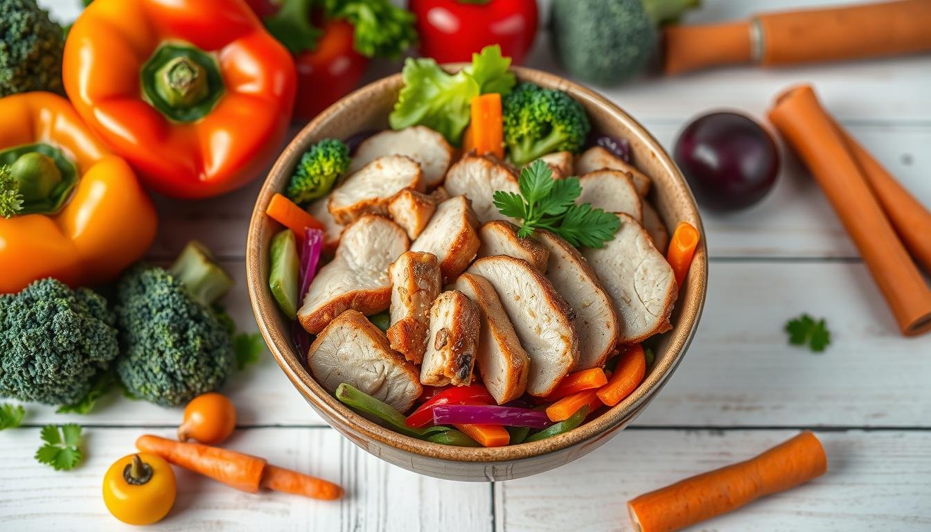 Low-Fat Pork & Veggie Bowl