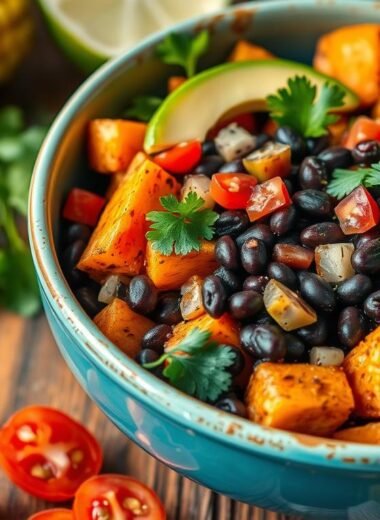 Make-Ahead Sweet Potato & Black Bean Burrito Bowls