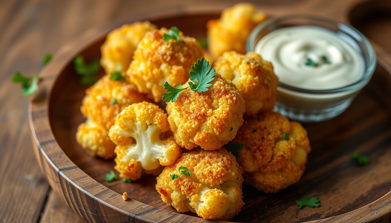 Parmesan Garlic Cauliflower Bites