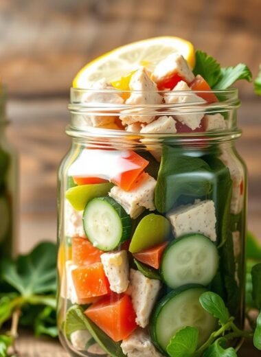 Protein-Packed Tuna Salad Mason Jars