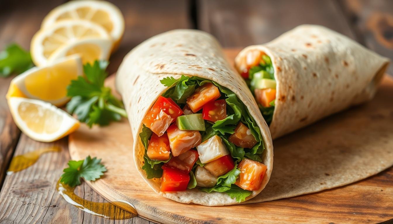 Protein-Rich Salmon Salad Wrap