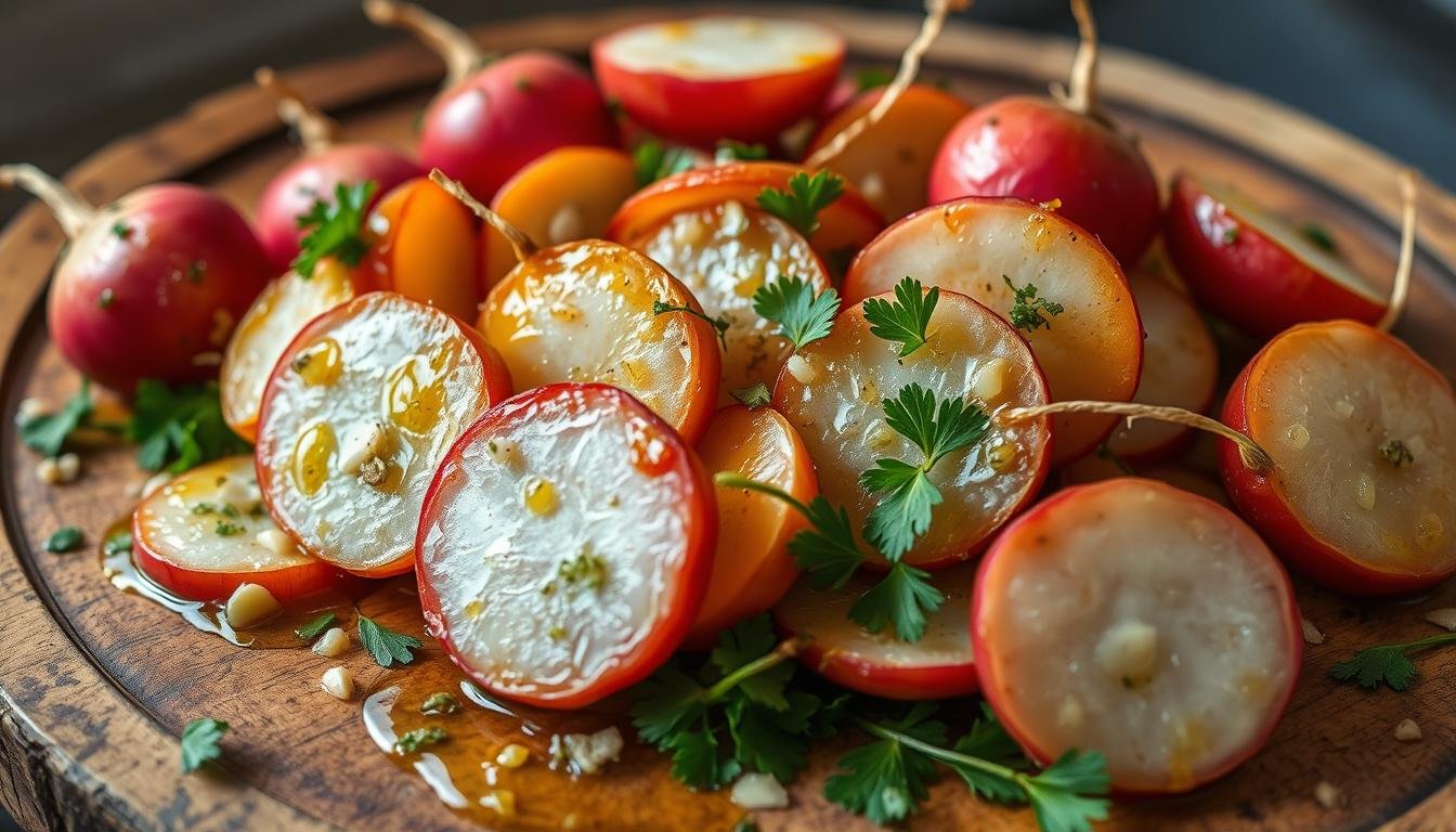 Roasted Garlic & Herb Radishes