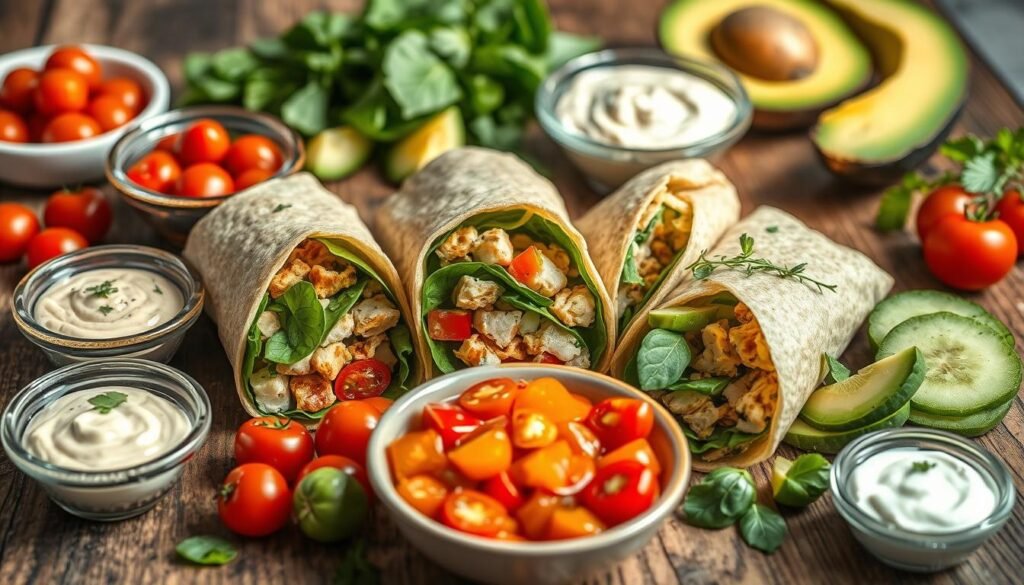 Serving suggestions for healthy wraps