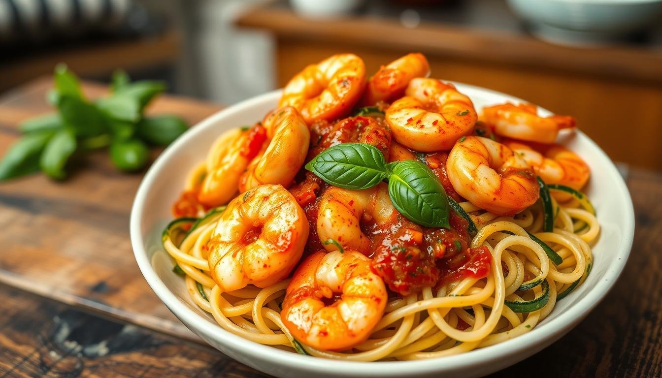 Spicy Shrimp & Zoodle Pasta