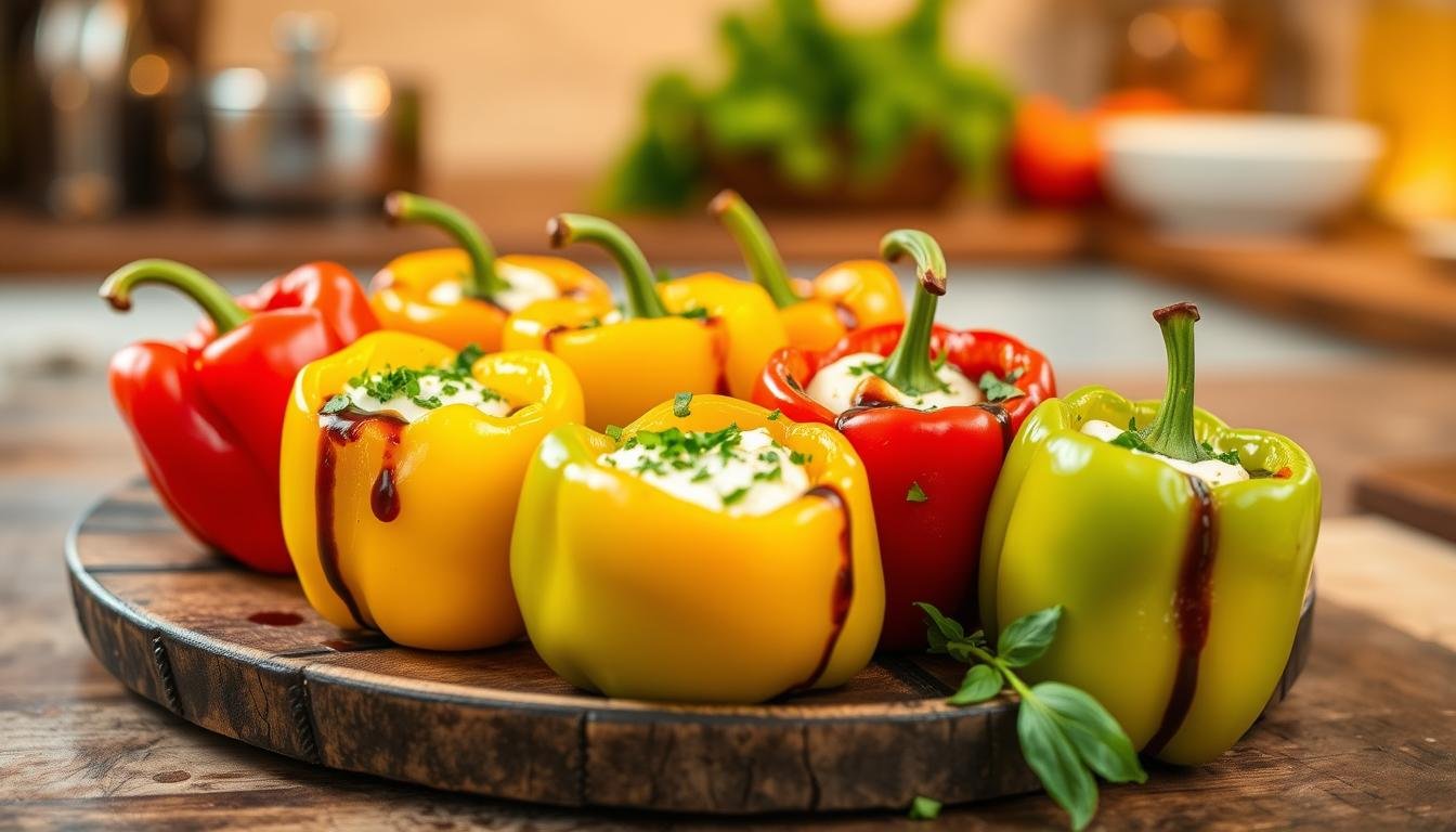 Stuffed Mini Peppers with Goat Cheese