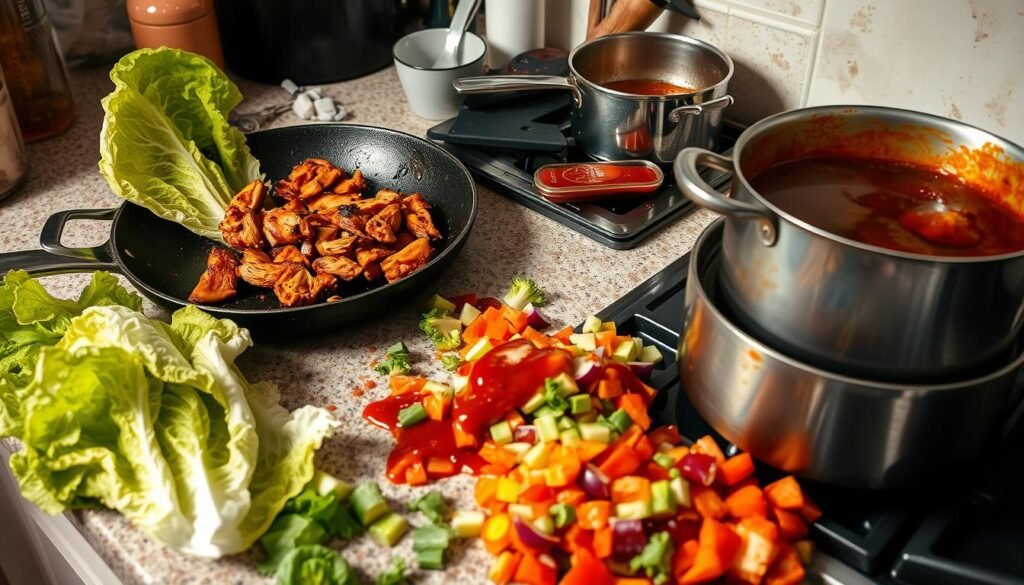 cooking mistakes in BBQ Pulled Chicken Lettuce Wraps