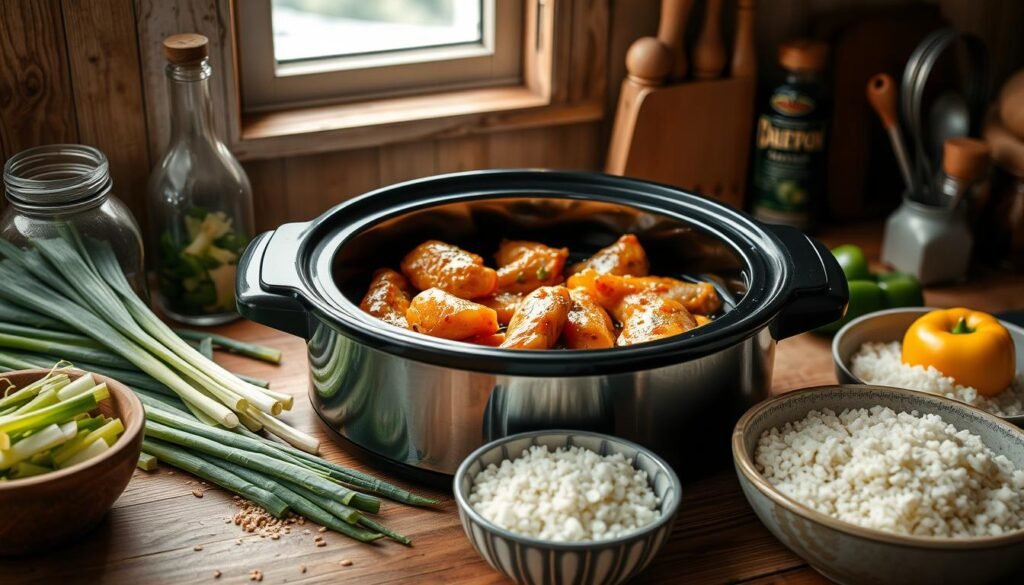 crockpot cooking chicken preparation