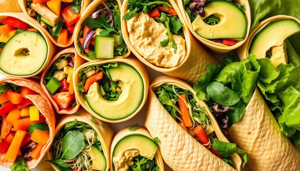 customizable veggie wraps