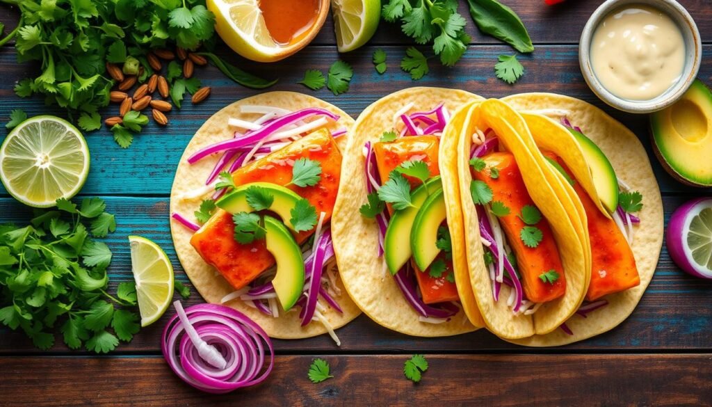 flavor experience of Honey Sriracha Salmon Tacos