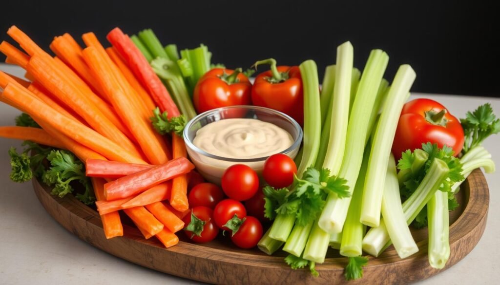 fresh vegetables for low-calorie veggie sticks