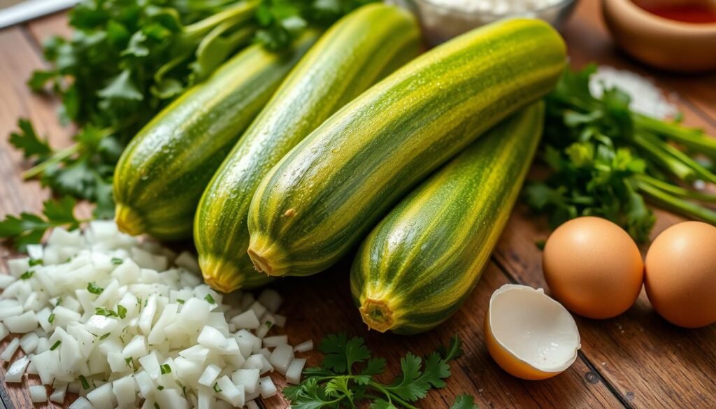 fresh zucchini ingredients for healthy cooking