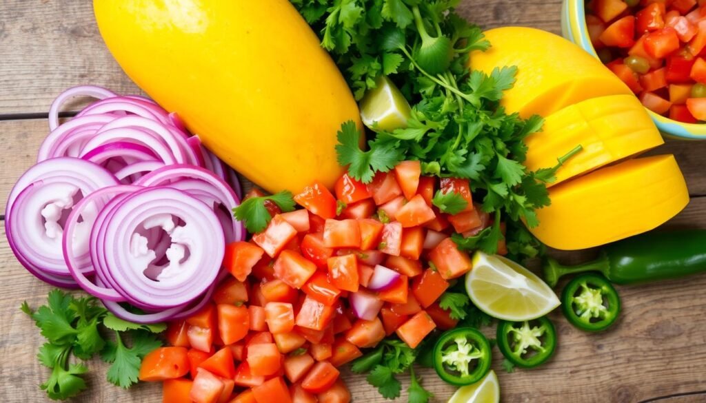 ingredients for mango salsa