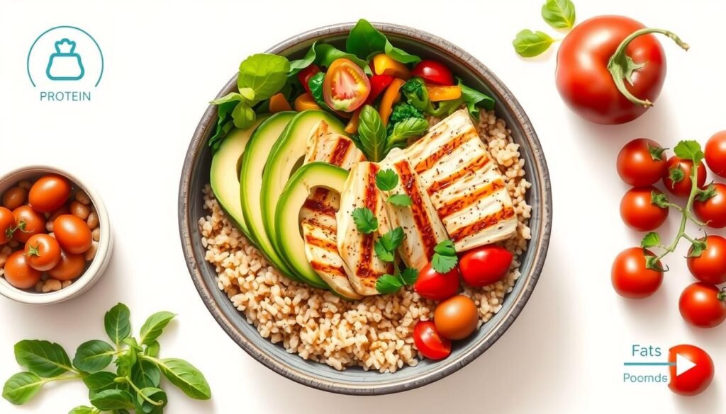 macronutrient analysis of the High-Protein Avocado Chicken Bowl