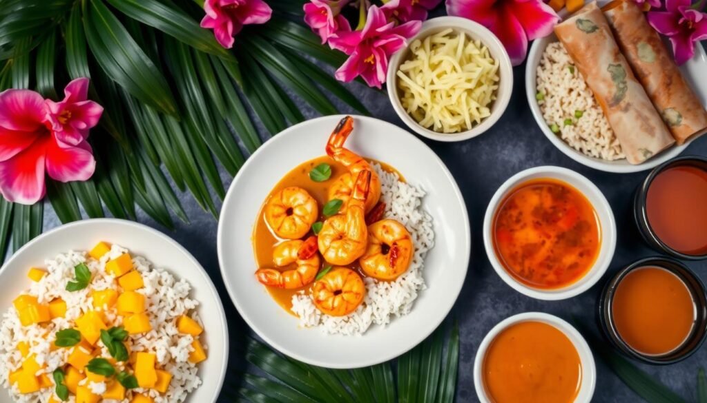 meal pairings for coconut curry shrimp