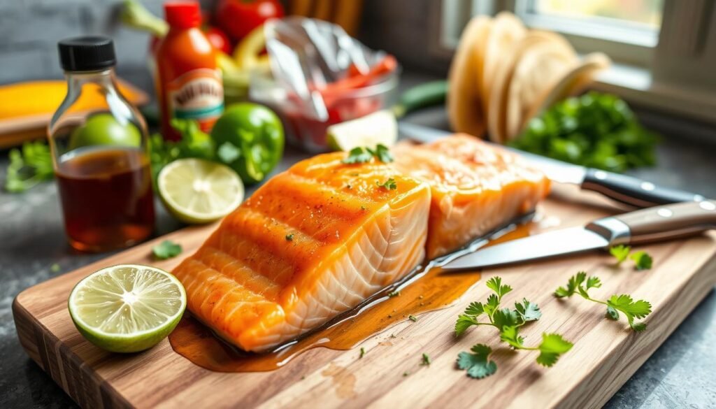 salmon preparation