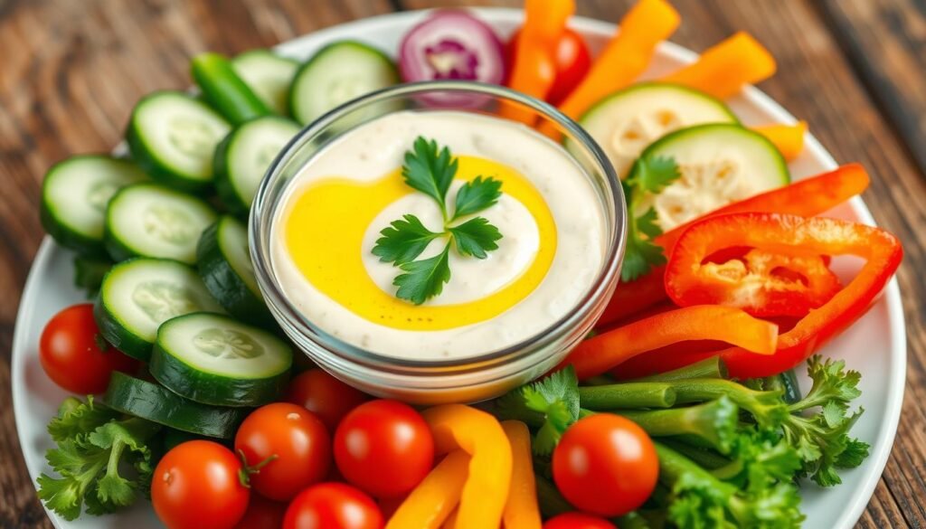 serving lemon tahini sauce