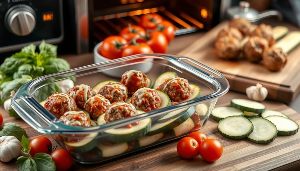storing leftovers and reheating zucchini boats