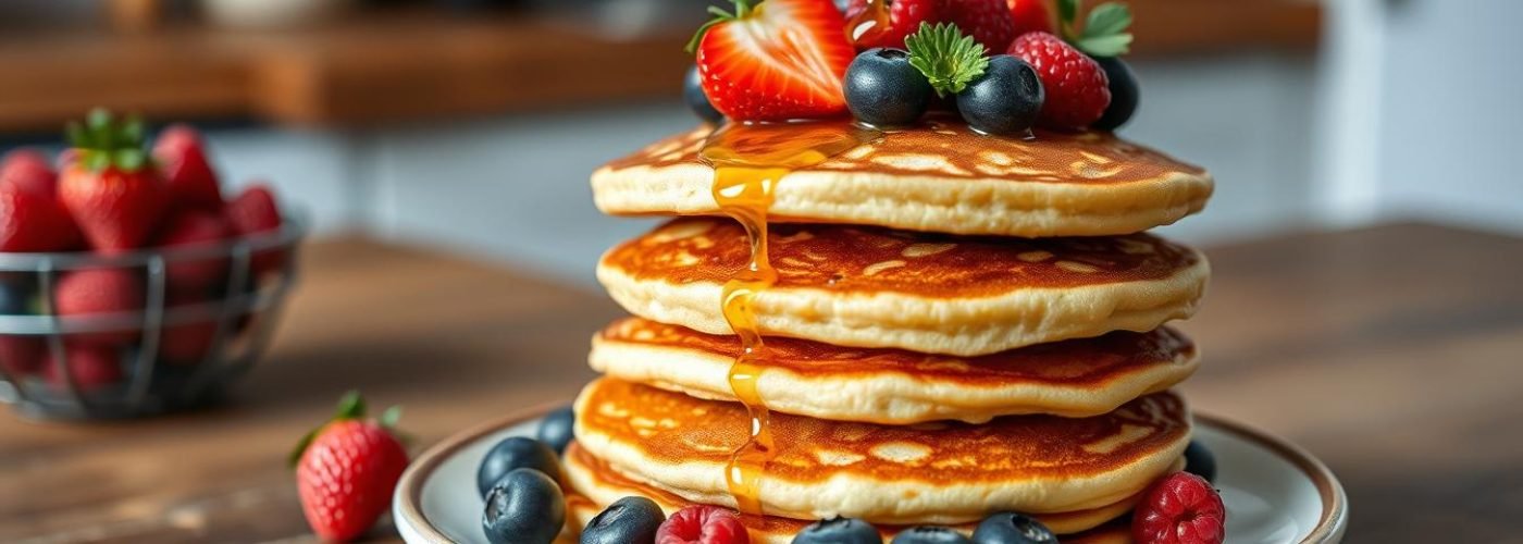 Almond Flour Pancakes with Berries