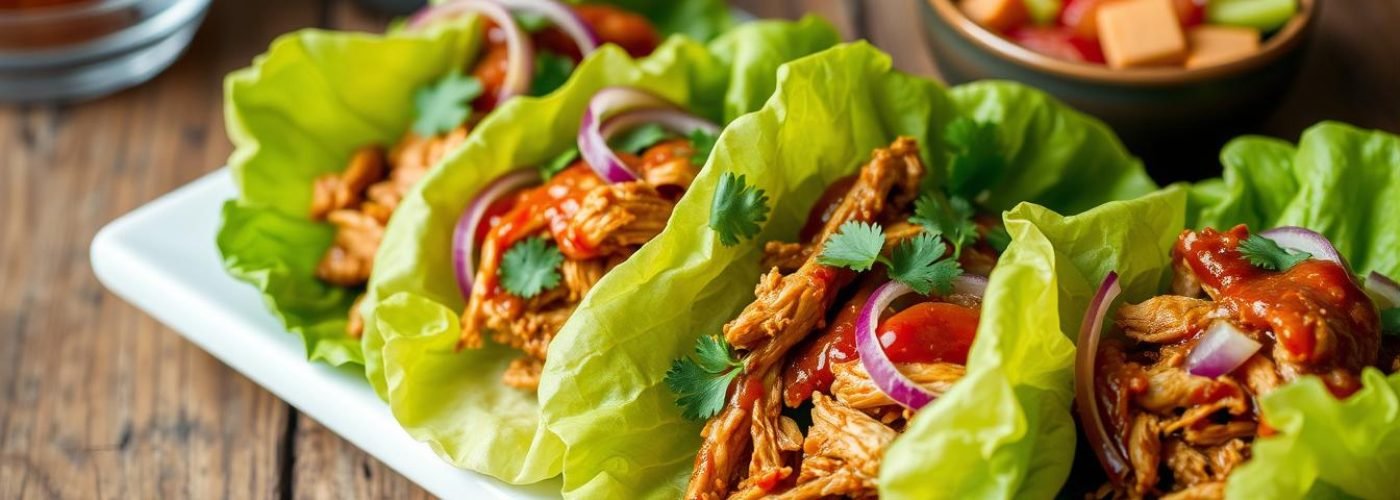 BBQ Pulled Chicken Lettuce Wrap