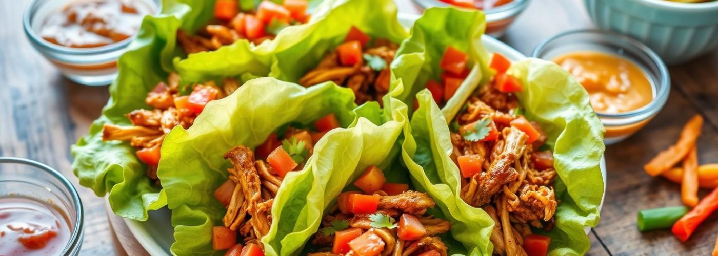 BBQ Pulled Chicken Lettuce Wraps
