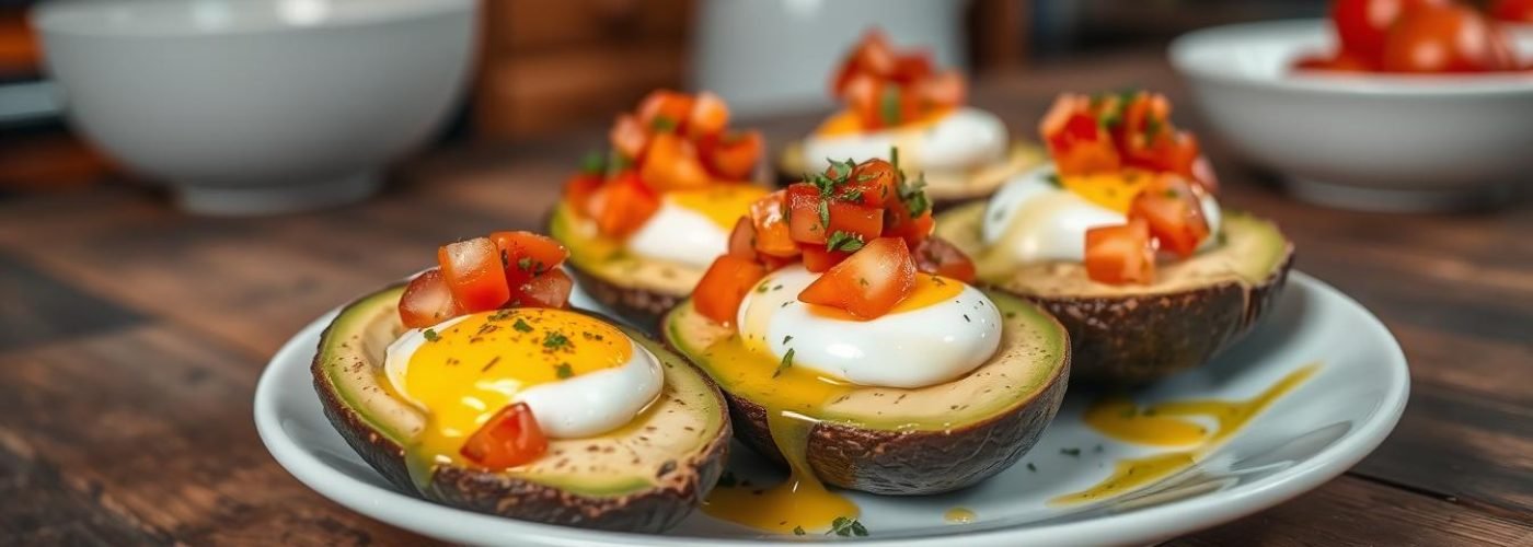 Baked Avocado Eggs with Salsa