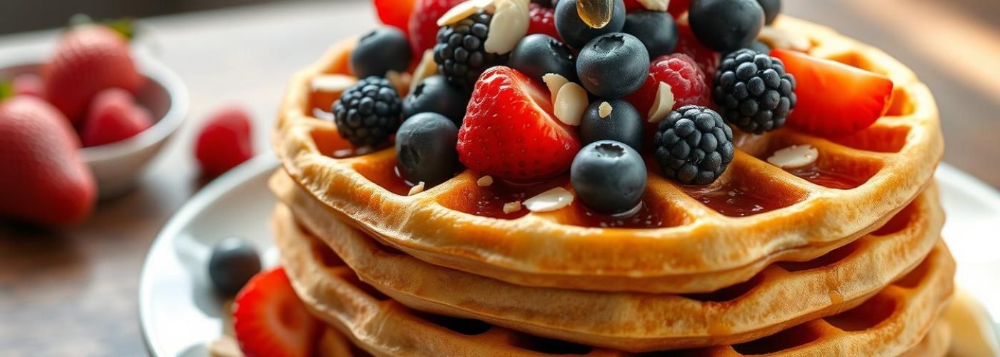 Berry & Almond Protein Waffles