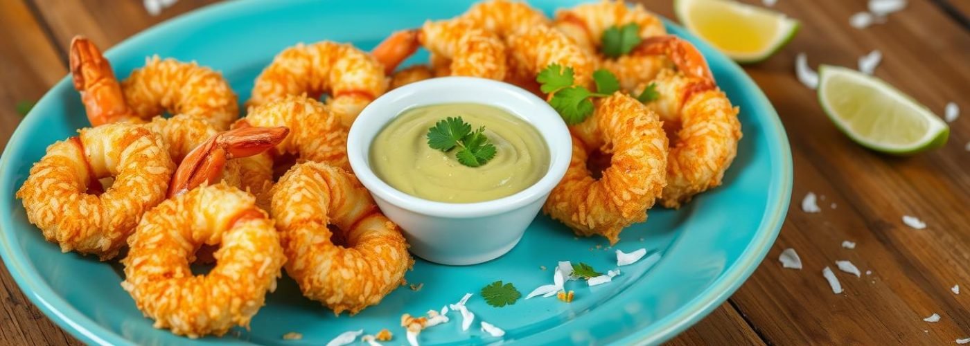Coconut Shrimp with Avocado Dip