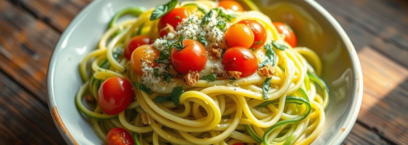 Creamy Avocado Pasta with Zoodles