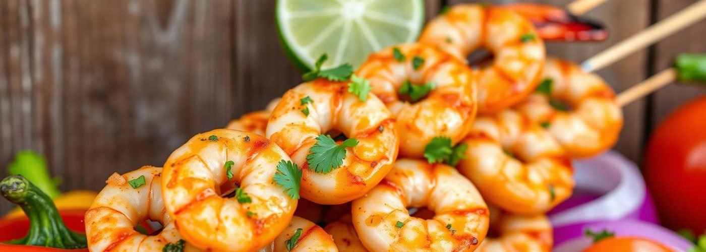 Garlic Lime Shrimp Skewers