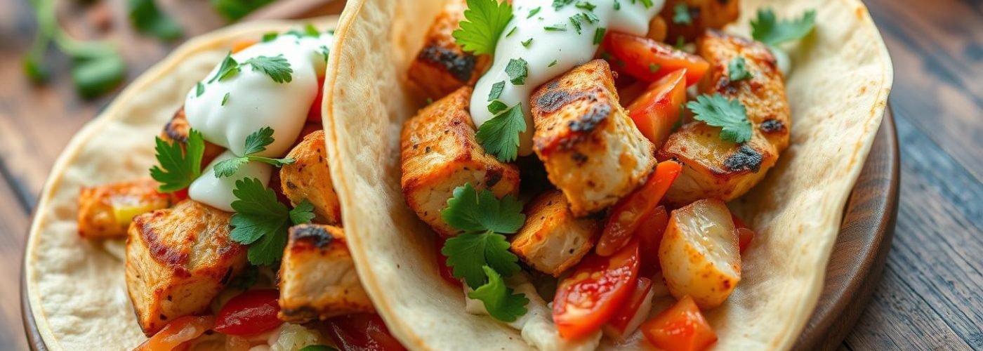 Greek Chicken Tzatziki Tacos