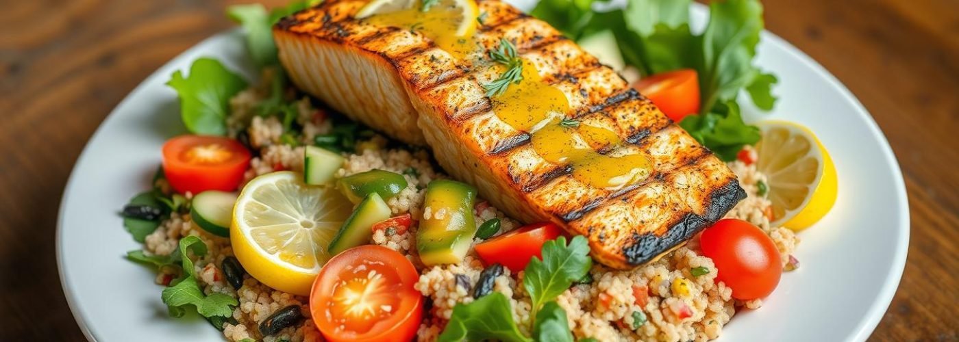 Grilled Salmon & Quinoa Salad