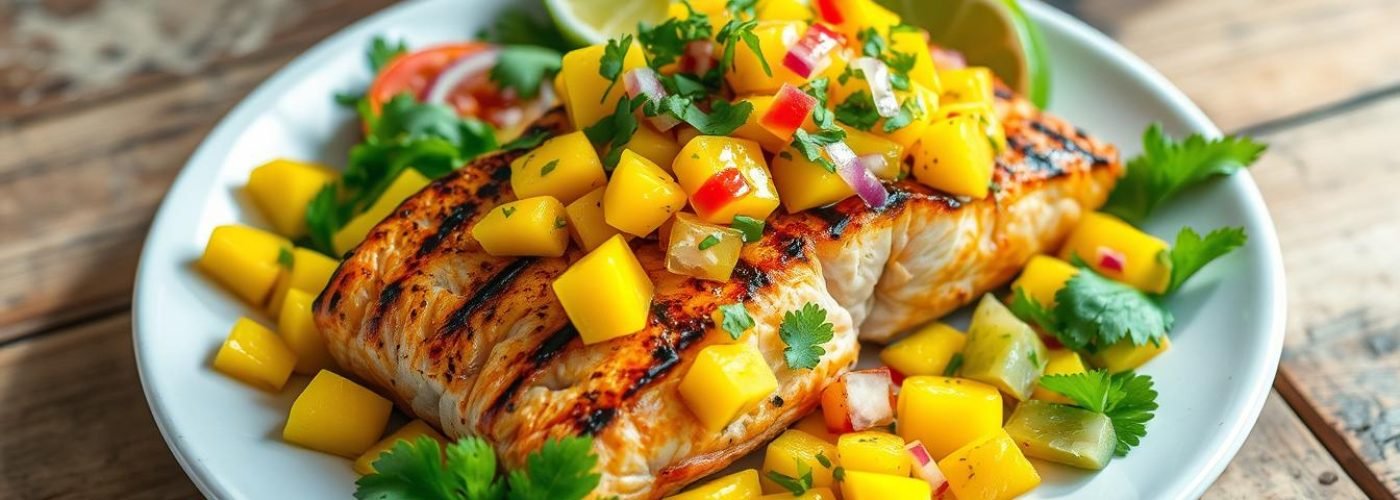Grilled Salmon with Mango Salsa